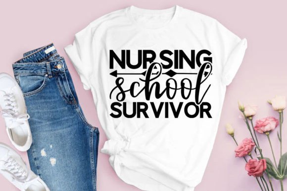 Nurse SVG Design, Nursing School Survivor