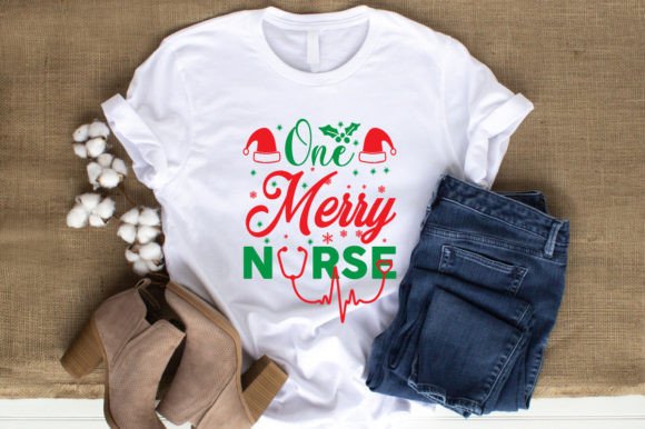 ONE MERRY NURSE SVG VECTOR: Graphics for T-Shirt Designs