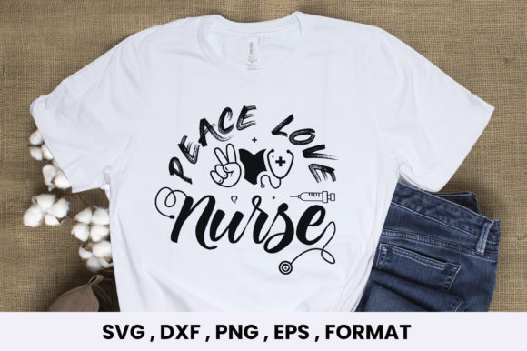 Peace Love Nurse, Svg Design Graphics