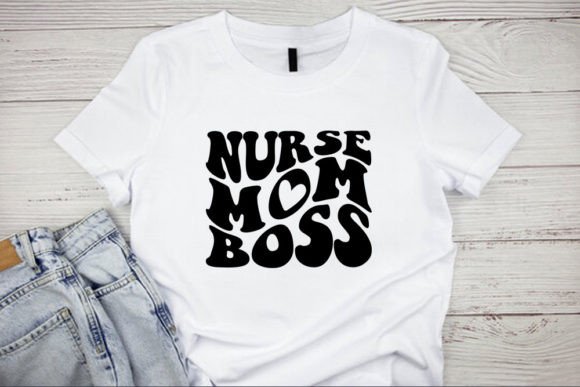 Retro Nurse SVG Design, Nurse Mom Boss