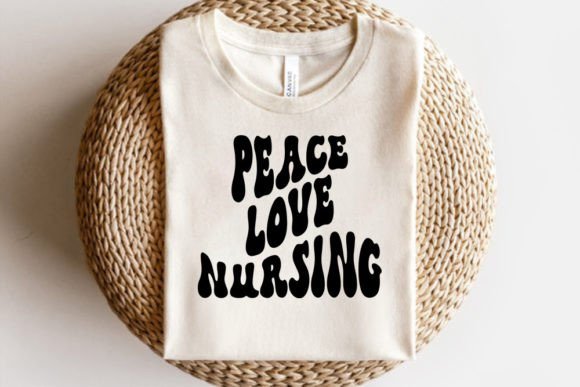 Retro Nurse SVG Design, Peace Love Nur