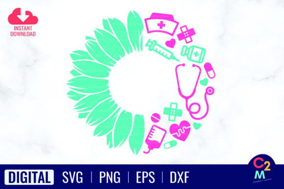 Sunflower Nurse SVG Sunflower SVG